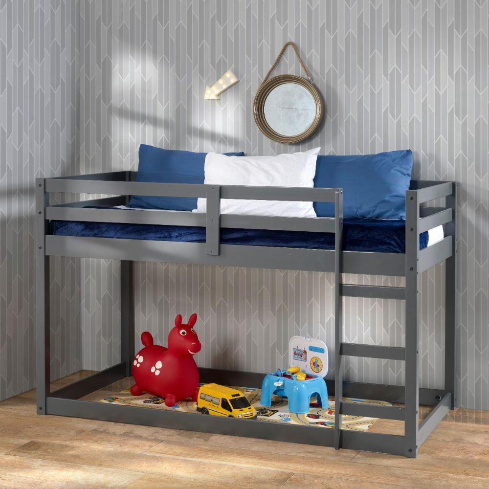 ACME Gaston Loft Bed, Gray 38180 Twin FredCo