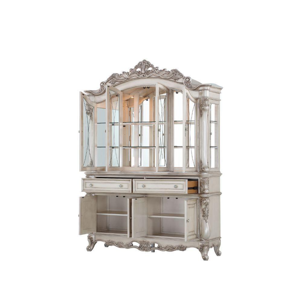 ACME Gorsedd Hutch & Buffet, Antique White 67444 FredCo