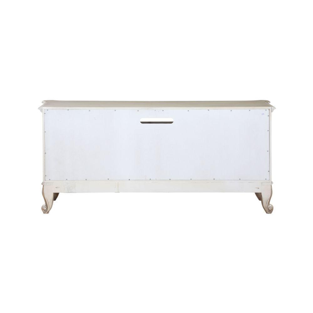 ACME Gorsedd TV Stand, Antique White FredCo