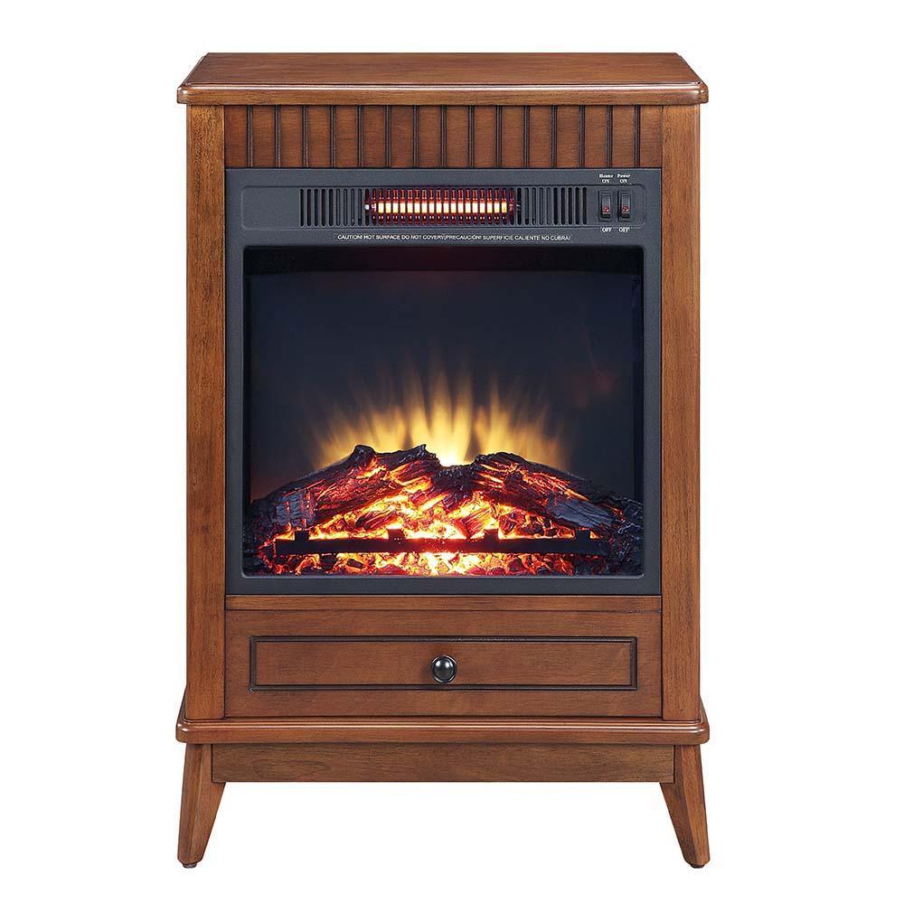 ACME Hamish Fireplace, Walnut Finish FredCo