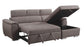 ACME Haruko Storage Sleeper Sectional Sofa, Light Brown Fabric FredCo