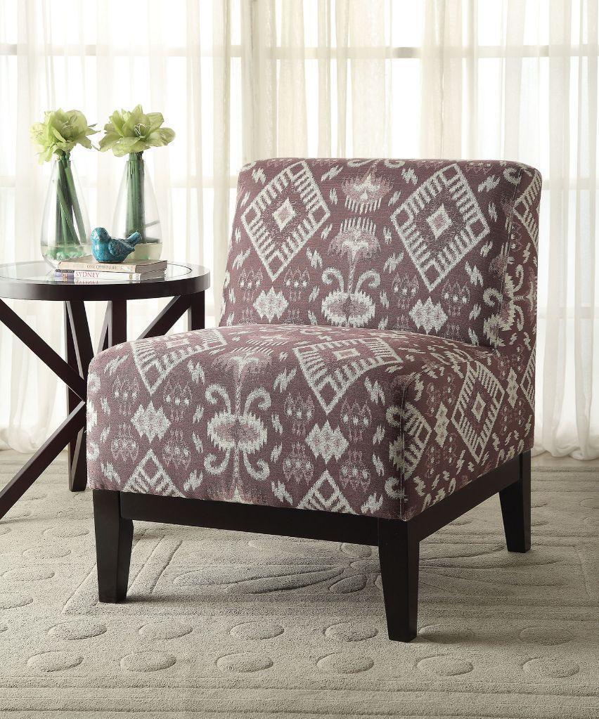 ACME Hinte Accent Chair, Pattern Fabric FredCo