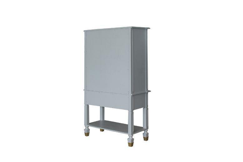 ACME House Marchese Cabinet, Pearl Gray Finish FredCo