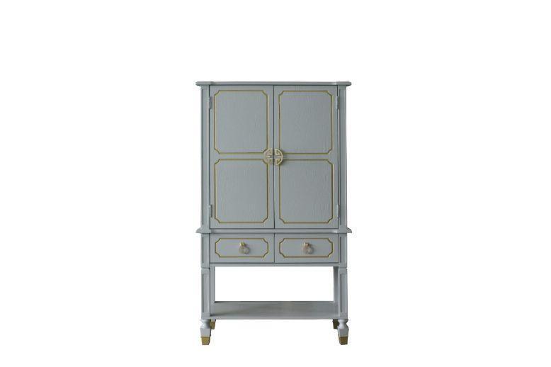 ACME House Marchese Cabinet, Pearl Gray Finish FredCo