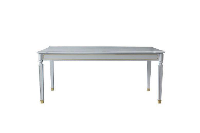 ACME House Marchese Dining Table, Pearl Gray Finish FredCo