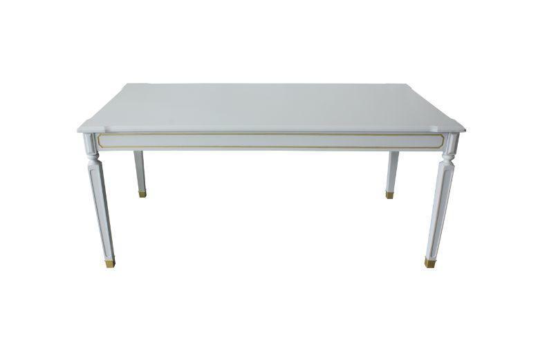 ACME House Marchese Dining Table, Pearl Gray Finish FredCo