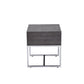 ACME Iban - End Table, Gray Oak & Chrome FredCo