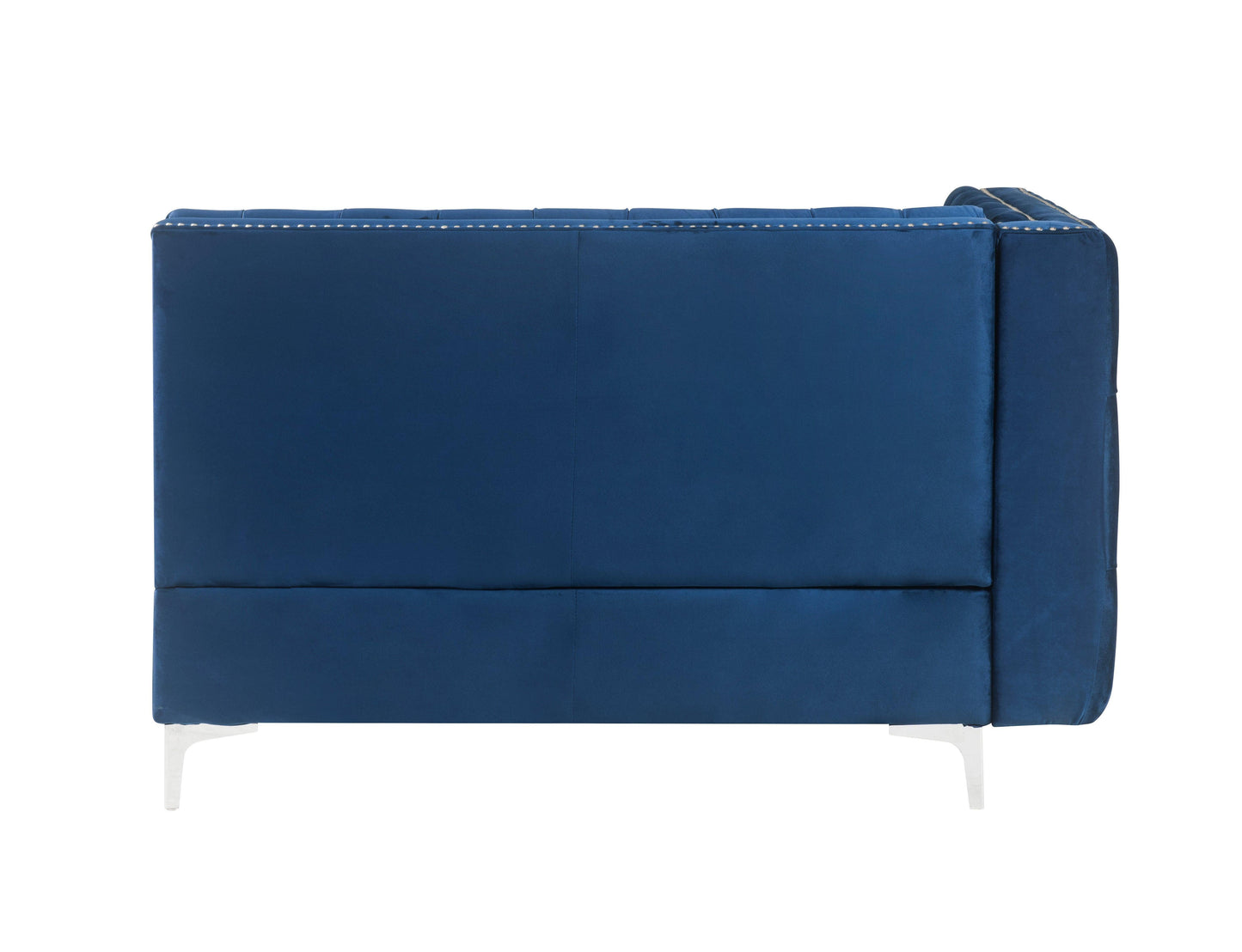 ACME Jaszira Modular - Armless Loveseat w/2 Pillows, Blue Velvet FredCo