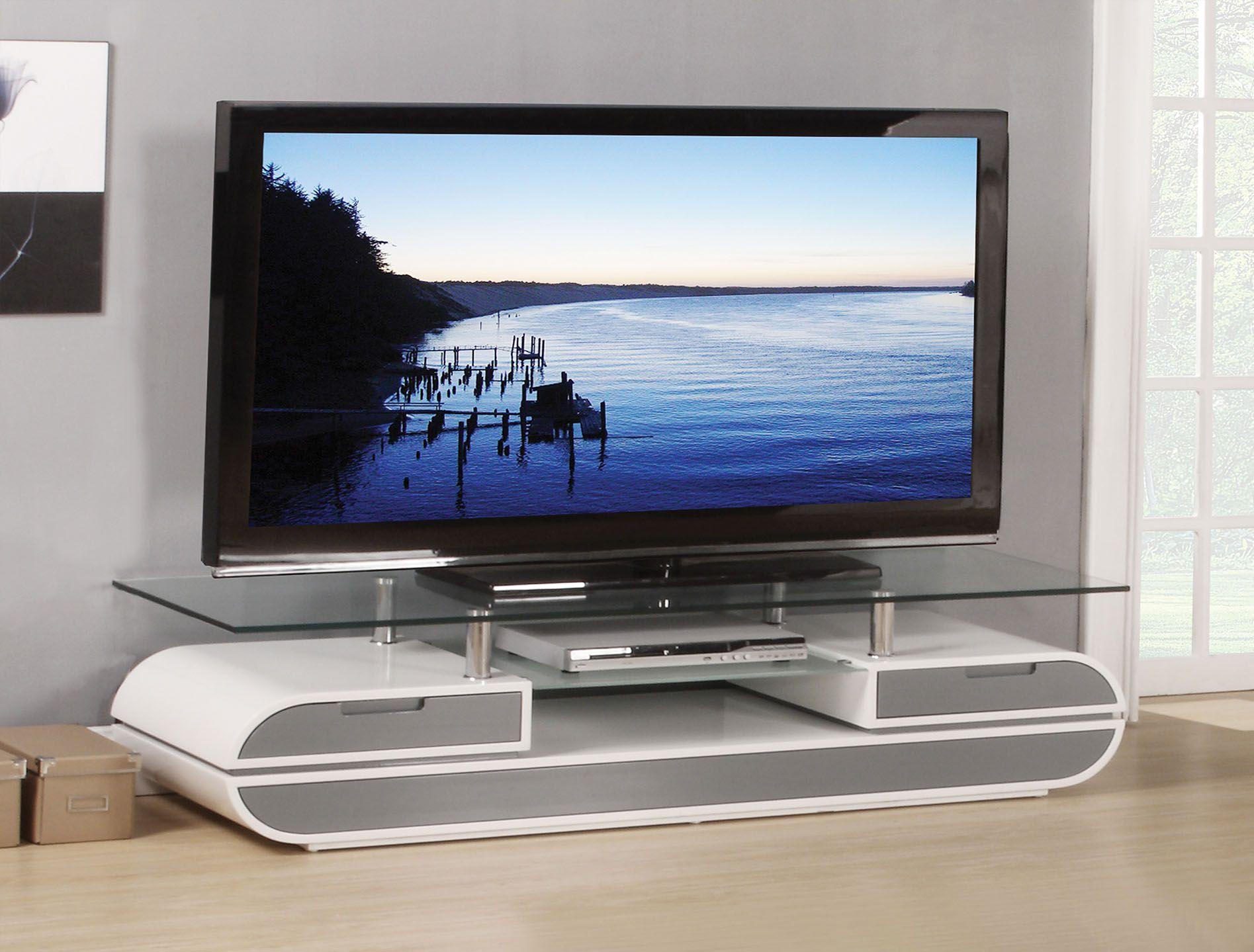 ACME Lainey TV Stand, White & Gray FredCo