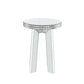 ACME Lotus End Table, Mirrored & Faux Crystals FredCo