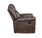 ACME Lydia Glider Recliner , Brown Leather Aire FredCo