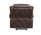 ACME Lydia Glider Recliner , Brown Leather Aire FredCo