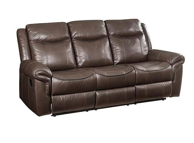 ACME Lydia Motion Sofa, Brown Leather Aire FredCo