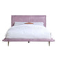 ACME Metis Eastern King Bed, Pink Top Grain Leather FredCo