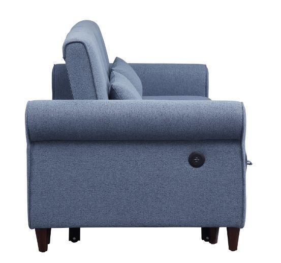 ACME Nichelle Sleeper Sofa, Blue Fabric FredCo