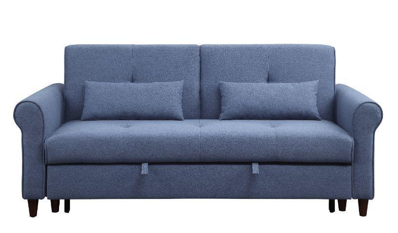 ACME Nichelle Sleeper Sofa, Blue Fabric FredCo