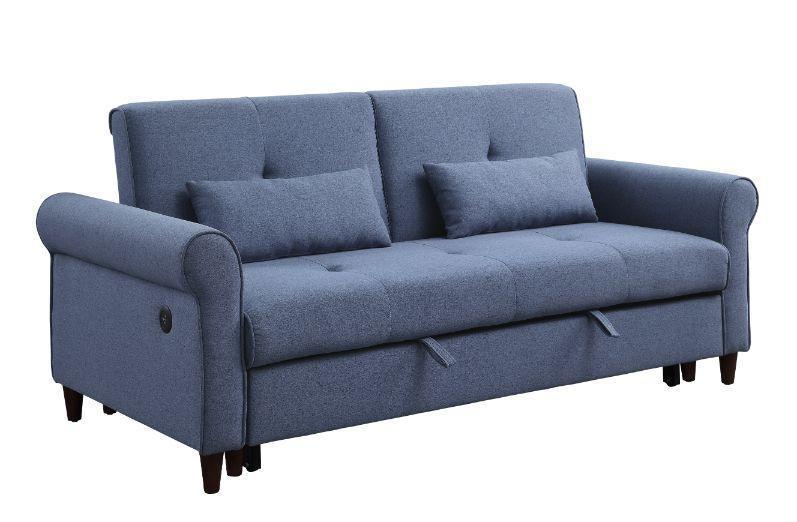 ACME Nichelle Sleeper Sofa, Blue Fabric FredCo