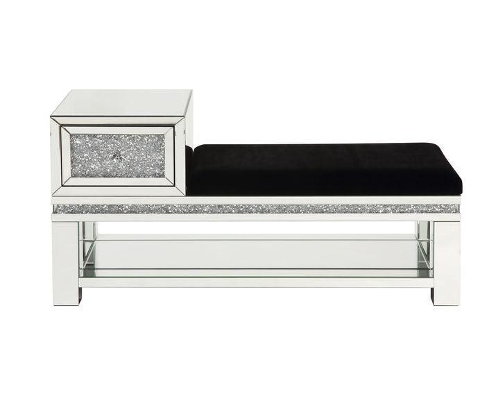 ACME Noralie Bench, Mirrored & Faux Diamond FredCo