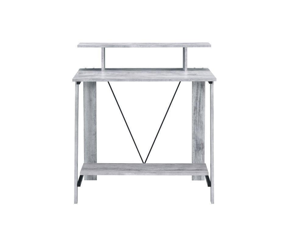 ACME Nypho Writing Desk, Antique White & Black Finish FredCo