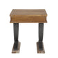 ACME Pellio End Table, Antique Oak & Black FredCo