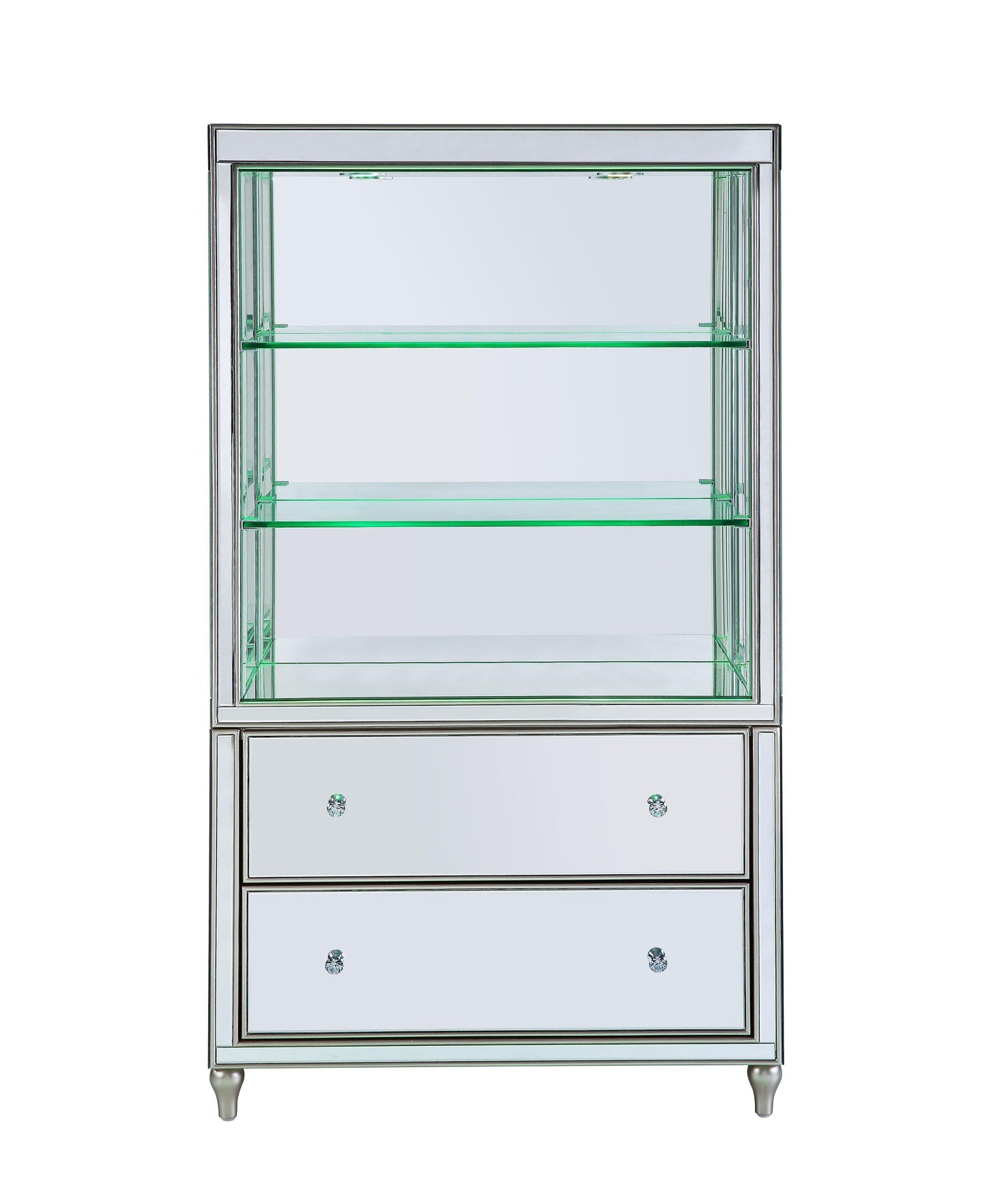 ACME Persis Bookcase, LED & Mirrored FredCo