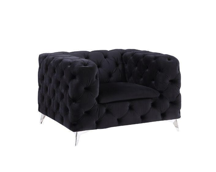 ACME Phifina Chair, Black Velvet FredCo