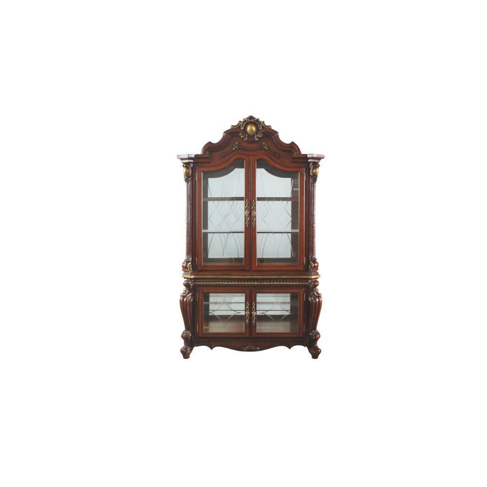 ACME Picardy Curio Cabinet, Honey Oak FredCo