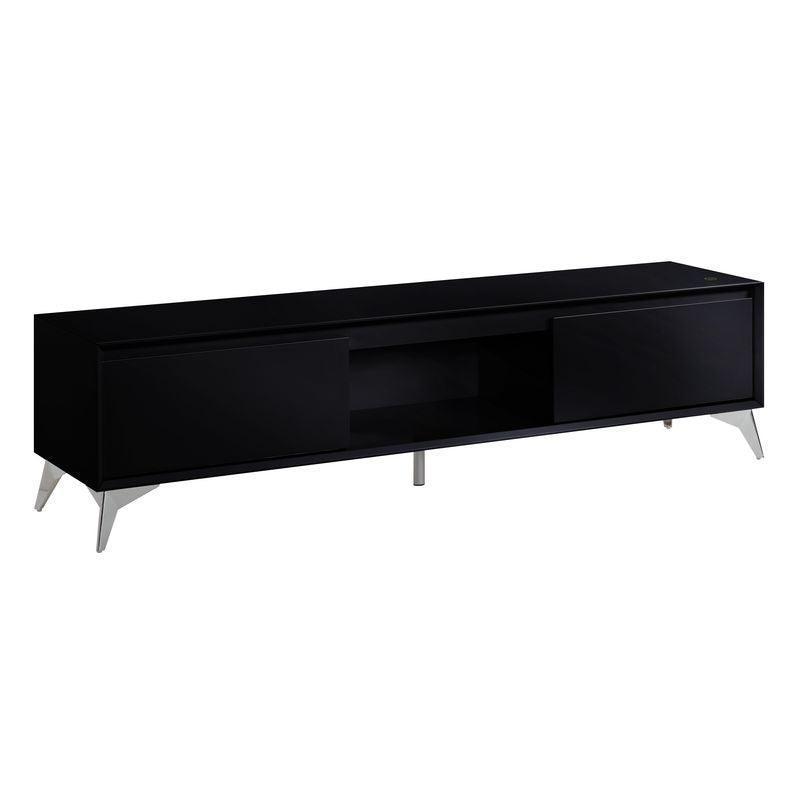 ACME Raceloma TV stand , LED, Black & Chrome Finish FredCo