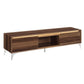 ACME Raceloma TV stand , LED, Walnut & Chrome Finish FredCo