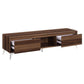 ACME Raceloma TV stand , LED, Walnut & Chrome Finish FredCo