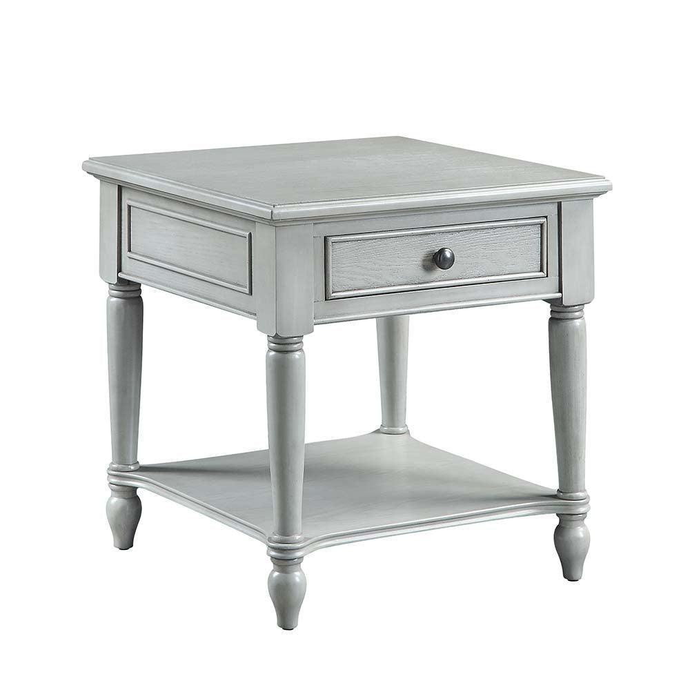 ACME Ramiro End Table, Rustic Gray Finish FredCo