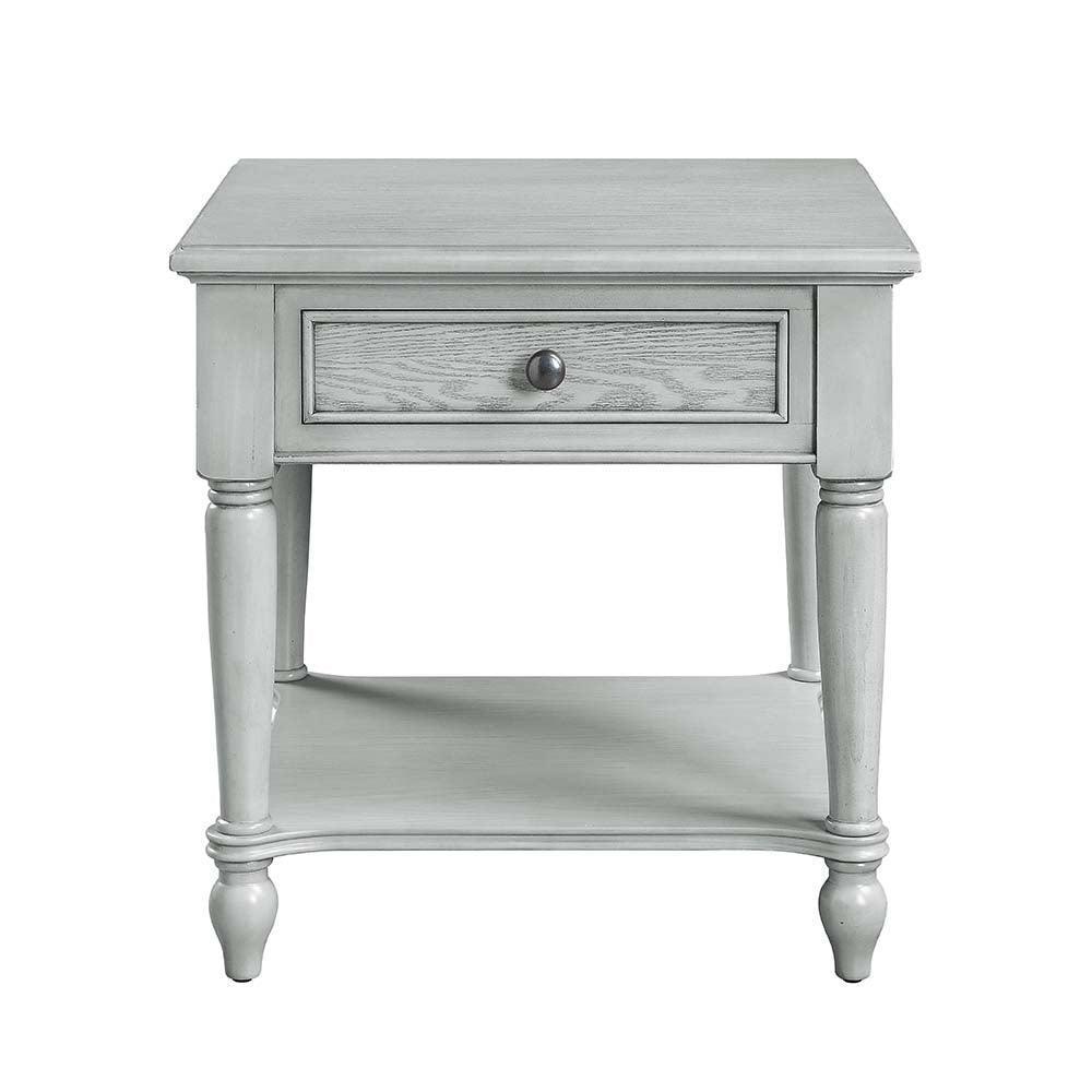 ACME Ramiro End Table, Rustic Gray Finish FredCo