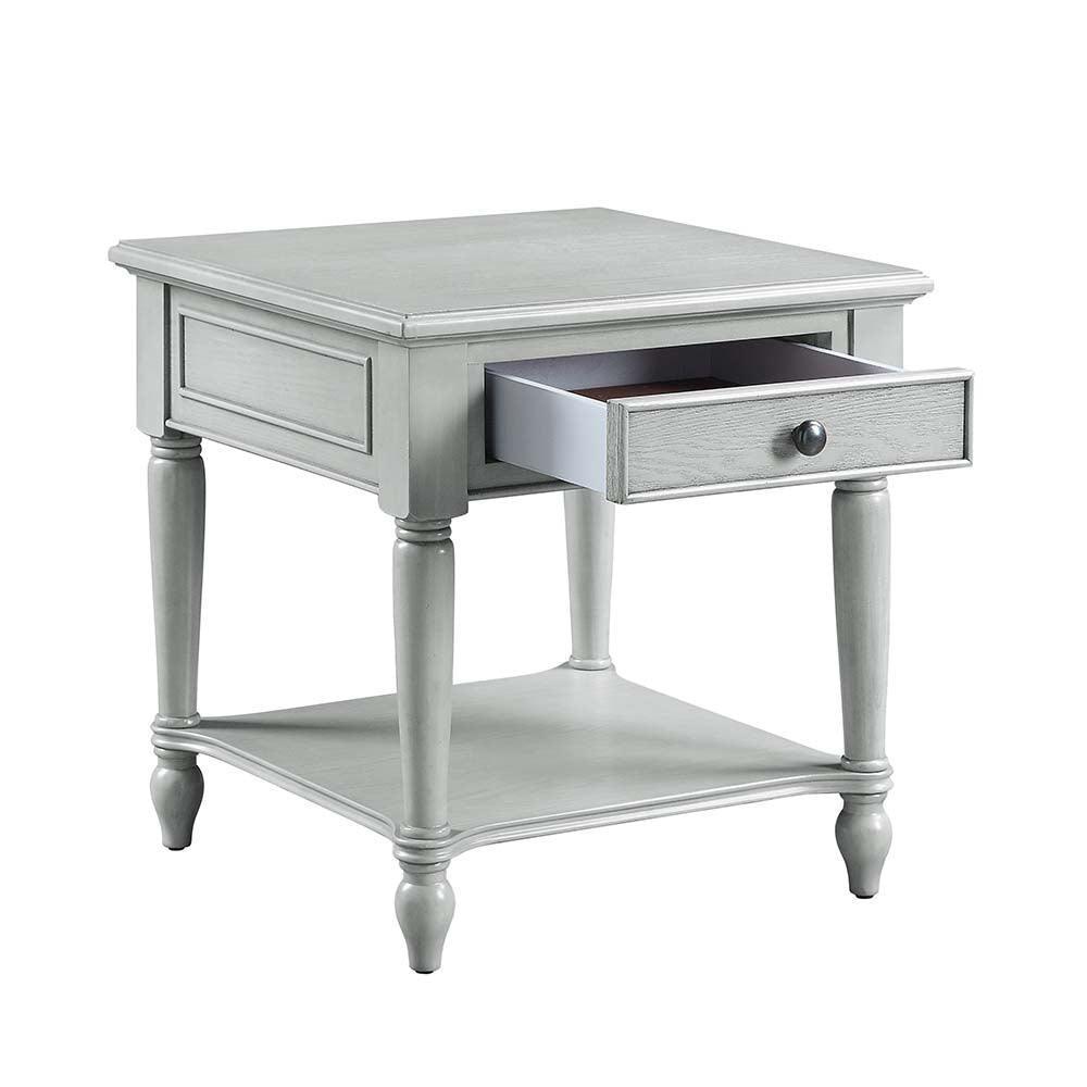 ACME Ramiro End Table, Rustic Gray Finish FredCo