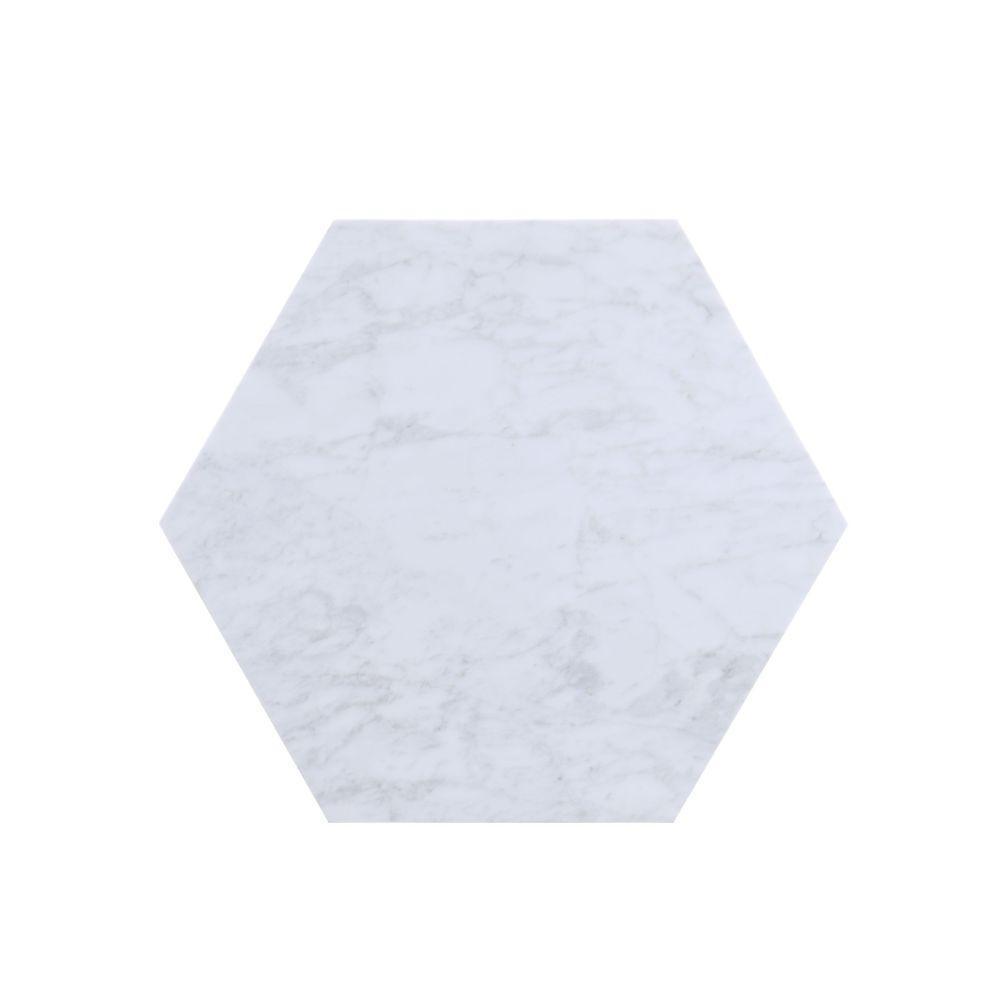 ACME Reon 2Pc Pk End Table, Marble & Gray FredCo