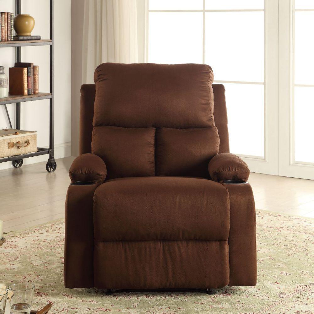 ACME Rosia Recliner, Chocolate Microfiber FredCo