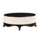 ACME Sheridan Cocktail Table, Cream Fabric & Black FredCo