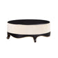 ACME Sheridan Cocktail Table, Cream Fabric & Black FredCo