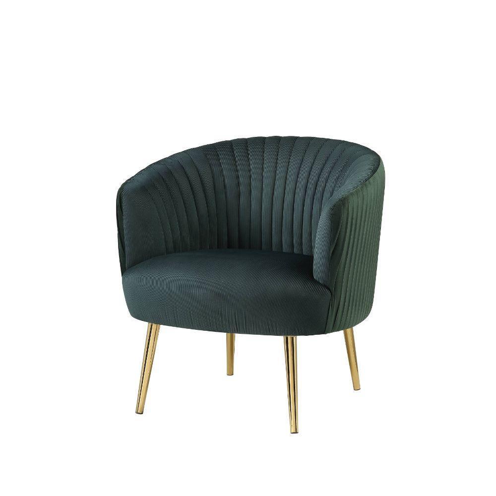 ACME Sigurd Accent Chair, Velvet & Gold FredCo