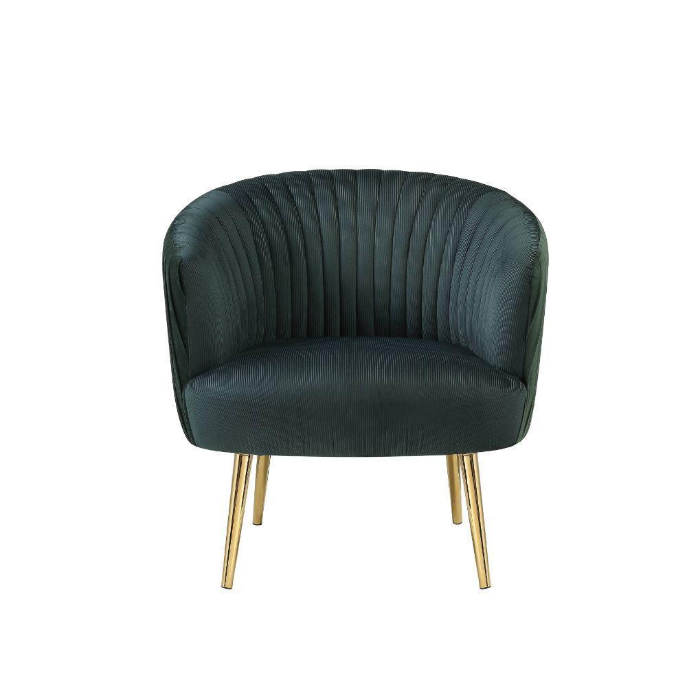 ACME Sigurd Accent Chair, Velvet & Gold FredCo