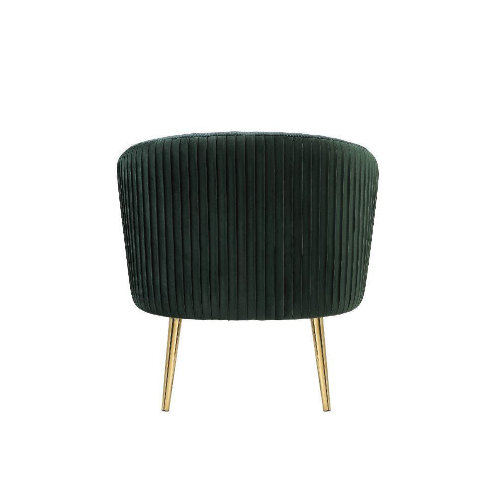 ACME Sigurd Accent Chair, Velvet & Gold FredCo