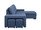 ACME Strophios Reversible Sleeper Sofa, Blue Fabric FredCo