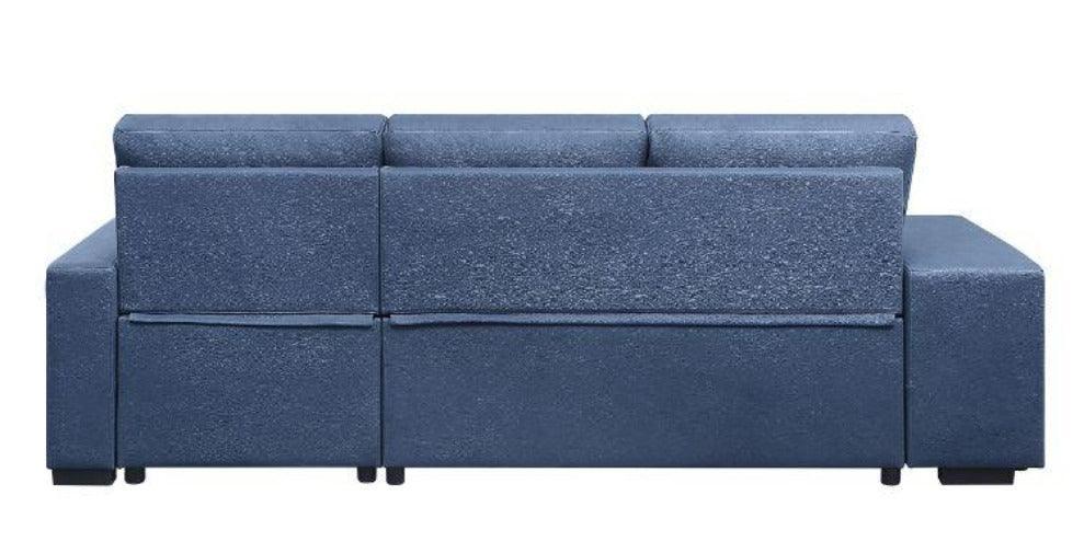 ACME Strophios Reversible Sleeper Sofa, Blue Fabric FredCo