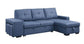 ACME Strophios Reversible Sleeper Sofa, Blue Fabric FredCo