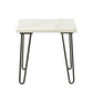 ACME Telestis End Table, White Marble & Black FredCo