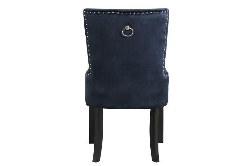 ACME Varian II Side Chair (1 Pc), Black Velvet & Black FredCo