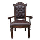 ACME Vendome Arm Chair (Set-2), PU & Cherry FredCo