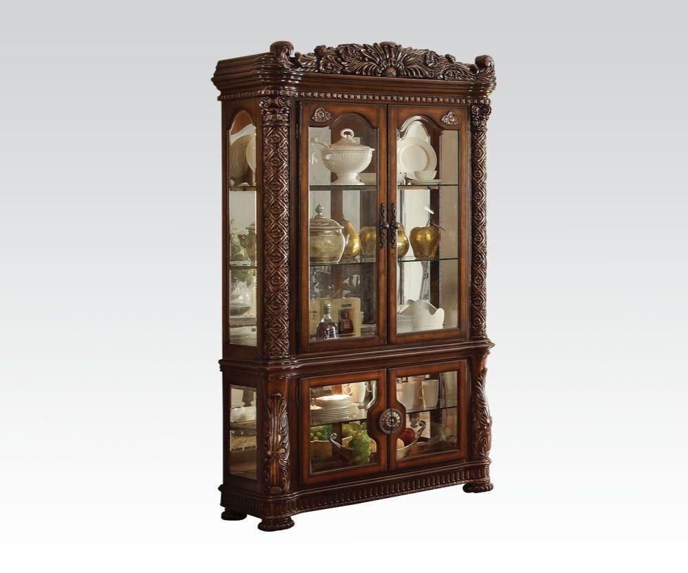 ACME Vendome Curio Cabinet, Cherry 62023 FredCo