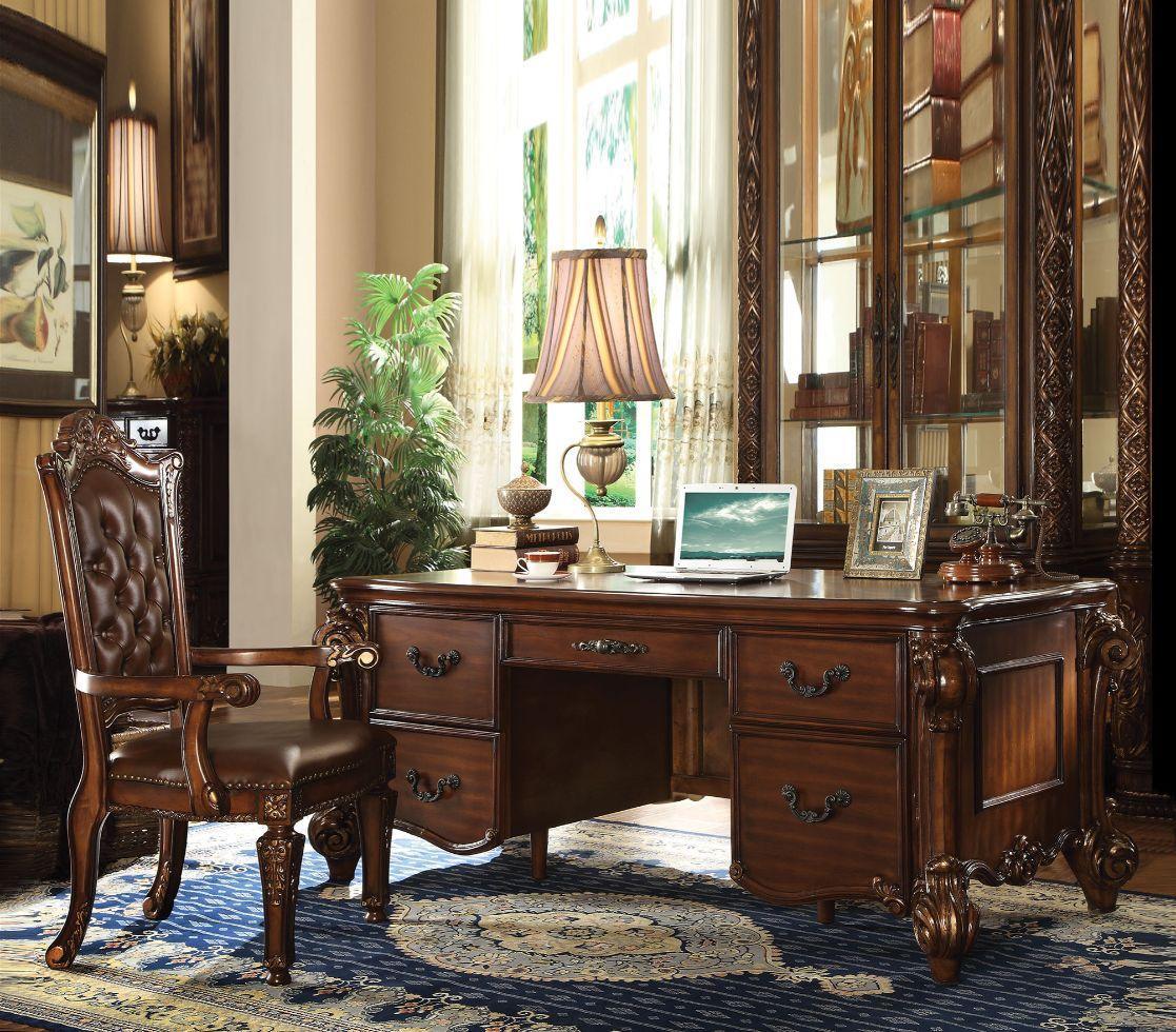 ACME Vendome Executive Desk, Cherry FredCo