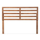 Akemi Modern and Contemporary Ash Walnut Finished Wood Queen Size Headboard FredCo