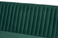 Alvis Mid-Century Modern Emerald Green Velvet Upholstered and Walnut Brown Finished Wood 2-Piece Dining Nook Banquette Set FredCo